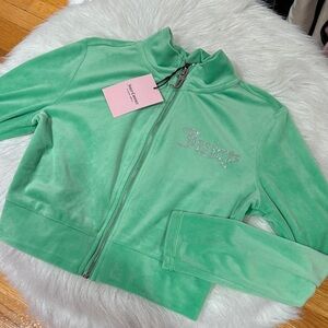 Juicy Couture Lime Green Crop Jacket Small New